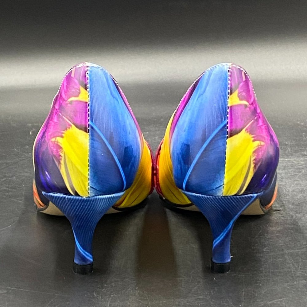 YDN Women's Multicolor Pointed Toe Heels #1 - Picture 5 of 7